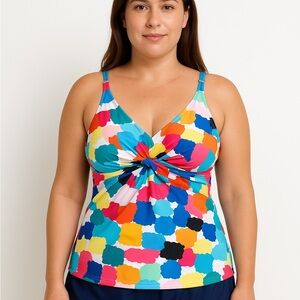NWT Younique Multicolor Women's Swimsuit Tankini Top